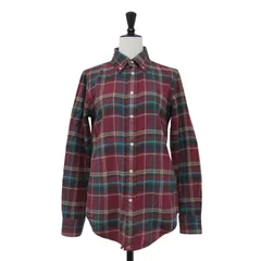 【美品】POLO Ralph Lauren ポロ ラルフローレン シャツ レッド サイズ:XS / チェック ネル シャツ / 長袖 ポニー刺繍 コットン / CLASSIC FIT / トップス カジュアルシャツ 【レディース】【中古】