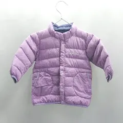 ◇ ⊇ mont-bell モンベル 子供服 リバーシブル 長袖 ダウンジャケット サイズ90 パープル ネイビー 女の子 E  【1503310004021】