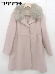 ■ ◎ MAJESTIC LEGON マジェスティックレゴン フェイクファー付き 比翼  コート サイズM ピンク レディース  【1105200004410】のサムネイル