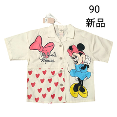 【新品】ミニー  リトシー シャツ ハート リボン Litte子供服 ディズニー 90