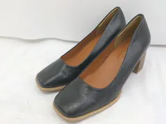 ◇ NOUBEL VOUG RELAX スクエアトゥ ヒール パンプス サイズ 24.0 ブラック レディース P  【1210210032114】