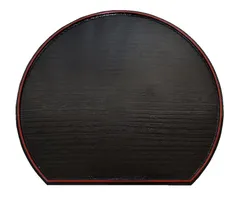 越前漆器 尺3サイズ 両面半月膳×5客】天然木製 長期保管品 【公式通販】