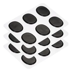 uxcell 18個のドラムダンパーゲルパッド シリコンミュートパッド ドラム消音器 ドラムダンパー ムーンゲル 黒 30x25x3 mm ドラムシンバルトーンコントロール用