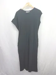 ◇ ◎ KBF クルーネック　シンプル　大人 ノースリーブ ロング丈 ワンピース サイズF ブラック系 レディース E  【1506300027840】