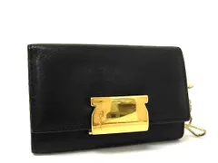 Salvatore Ferragamo フェラガモ 228691 レザー 5連 キーケース 鍵入れ メンズ レディース ブラック系 DG4580のサムネイル