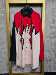 【US古着】Brooks & Dunn by Panhandle Slim Flame Pattern Long sleeve shirt / ブルックス アンド ダン パンハンドルスリム フレイム柄 炎 ロック カントリー ウエスタンシャツ 長袖シャツ
