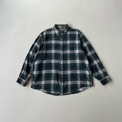 80s USA製　エルエルビーン　ボタンダウン　フランネルシャツ　タータンチェック　LL BEAN flannel plaid shirt T1858 A6