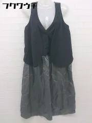 ◇ Ray BEAMS レイビームス ドッキング ノースリーブ 膝丈 ワンピース グレー ブラック レディース  【1109300003403】のサムネイル