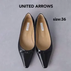 UNITED ARROWS ポインテッド リボン パンプス サイズ36 ★ ■■