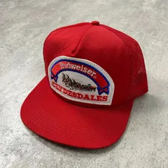 BUDWIEISER トラッカー バドワイザー 赤キャップ アメリカ製 キャップ/帽子】70-80s Budweiser (バドワイザー) トラッカー