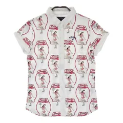 サイズ：M CALLAWAY キャロウェイ  半袖ポロシャツ ウェイタープリント ホワイト系 [240001166939] ゴルフウェア レディース ストスト