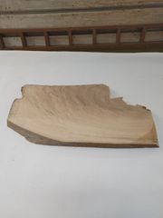 No.17】青森ヒバ ウズラ杢 皿 手彫り 銘木 無垢材/自然素材/銘木/希少  