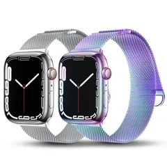 新品 金属 メッシュ 磁気ベルト 素材 交換 ストラップ メタル に対応 42mm 38mm iWatch 44mm 40mm Ultra 45mm 41mm 49mm Series バンド バンド 8/7/SE/6/5/4/3/2/1 watch apple