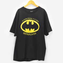 Hanes HEAVYWEIGHT 50/50 ヘインズ ヘビーウェイト 古着 90's 90年代 BATMAN バットマン ロゴ Lサイズ ブラック イエロー 黒 黄色