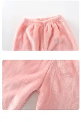 子供パジャマ 女の子 ルームウェア 冬 キッズ 子ども 上下セット 部屋着 寝巻き 子供 厚手 防寒 ふわふわ もこもこ セットアップ あ min 