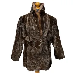 ◆中古品◆ 詳細不明 MITSUKOSHI 三越 毛皮コート ブラウン サイズ15 アウター コート ジャケット レディース V98185NR