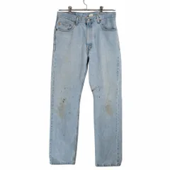 2000年代 USA製 Levi's リーバイス 505 デニムパンツ ジーンズ ストレート ライトブルー (メンズ 34×32) 中古 古着 O3572