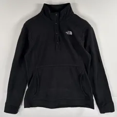 古着 ザ・ノースフェイス THE NORTH FACE フリーストレーナー ハーフボタン スナップボタン ワンポイントロゴ M  ブラック レディース