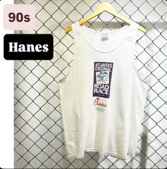 90s Hanes ノースリーブプリントTシャツ VTG 90年代 Chick Fil A タンクトップ 1995 ピーチツリー ロードレース マッスルシャツ　メンズ　古着　ヴィンテージ　アメリカ古着　 USA XL