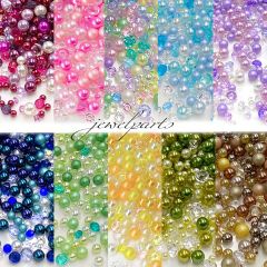 穴なしパール アクリルダイヤ ミックス 丸玉 穴なし キラキラ ジュエル ネイル レジン 封入 レジンクラフト レジンアクセサリー rp-385【5g】