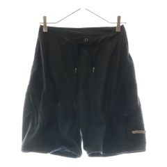 CHROME HEARTS (クロムハーツ) LEATHER 切り替えパッチ付き ハーフパンツ