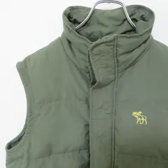Abercrombie & Fitch アバクロンビー&フィッチ ダウンベスト 刺繍 x848334ss
