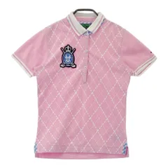 サイズ：S TOMMY HILFIGER GOLF トミー ヒルフィガーゴルフ  半袖ポロシャツ 総柄 ピンク系 [240101372721]# ゴルフウェア レディース ストスト