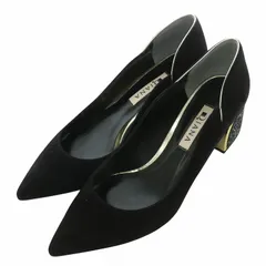 ダイアナ DIANA パンプス スエード グリッター 23.5cm 黒 ブラック /MW ■GY04