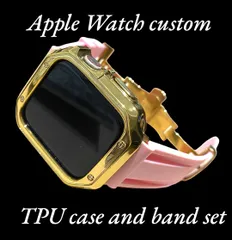 GP カスタム セット アップルウォッチバンド ラバーベルト Apple Watch カバー ケース メンズ レディース 38mm 40mm 41mm  42mm44mm45mm46mm49mm
キラキラ　極艶コーティング　シリコンバンド