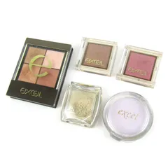 エクセル アイシャドウ リアルクローズシャドウ他 残半量以上 5点セット まとめて 大量 チップ無 レディース excel 【中古】