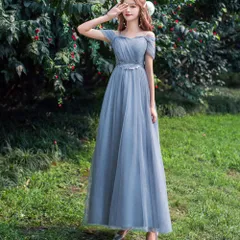 ☆ ブルー×C ☆ ロングドレス パーティードレス 宴会 フォーマル ドレス ロングドレス ブライズメイドドレス 結婚式 フォーマル オケージョン おしゃれ きれいめ フォーマルドレス お呼ばれ 二次会 上品 Aライン パーティードレス 演奏会 披露宴 卒業式