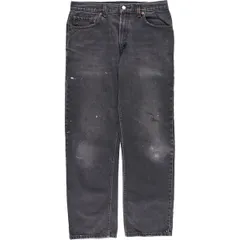 古着 リーバイス Levi's 505 REGULAR FIT ブラックデニム テーパードデニムパンツ メンズw35相当/eaa553676