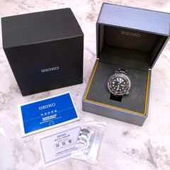 ▼【不動品】SEIKO セイコー マリーンマスター SBBN015 ブラック文字盤 クオーツ ステンレススチール メンズ 腕時計 付属品あり S75888308847