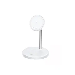 Anker MagGo Wireless Charger (2-in-1, Stand) Qi2対応 マグネット式 2-in-1 ワイヤレス充電ステーション/ワイヤレス出力 MagSafe対応 iPhone 15 / 14 / 13 ホワイト