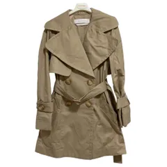 美品 See By Chloe シーバイクロエ ビッグカラー ダブルブレスト トレンチコート 34 ベージュ レディース 古着 中古 USED