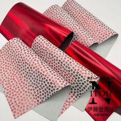 国産レザー　ハギレ　A4　0.5mm/0.8mm　花柄　ホログラム　箔押し　6枚セット　送料無料　はぎれ　レザー　羊革　本革　レザークラフト　250403-56