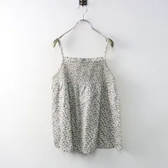 【値下げ】美品 ハグオーワー HUG O WaR フラワープリントギャザーキャミソール/オフホワイト コットン フレア 小花柄【2400014427578】のサムネイル