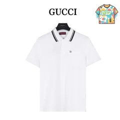 【今日WTO】Gucci 25SS ポケットダブル G 刺繍カラーコントラストポロ-HC12