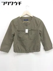 美品　MACPHEE マカフィー　トゥモローランド　ノーカラージャケット　ジップ セール】コットンコード クルーネックジャケット（ノーカラー