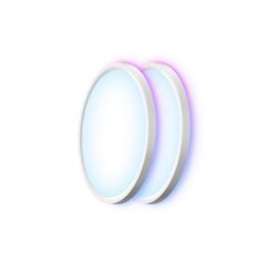 Antree LEDシーリングライト 6畳用 24W 調光調色 間接光RGBカラー 3600LM 2個セット 北欧風 極薄型 雰囲気ライト リモコン付き スマホアプリ操作 寝室/リビング/ダイニング/子供部屋/ゲームルーム適用