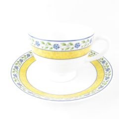 美品 WEDGWOOD ウェッジウッド ミストラル ティーカップ＆ソーサー リー 花柄 フラワー 廃盤 SU5558B2 