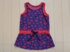 エックスガール x-girl first stage アウトレット 子供服 女の子 12M 約 80cm ベビー服 ワンピース ノースリーブ 紺 赤 星柄 春 夏 ★4 ガールズ 女児 キッズ ベビー 【中古】 ユーズド リサイクル 古着 子ども服
