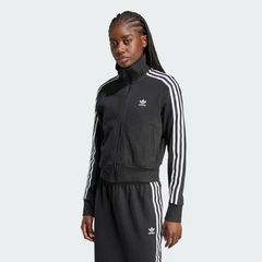 アディダスオリジナルス adidas originals ニットトップ ニット ファイヤーバード ブルゾン ジャケット ストリート ジャージ ユニセックス レディース JUJ57 IY7278 WOMEN FIREBIRD KNITTED TOP BLACK