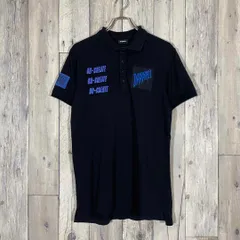 DIESEL ディーゼル 両面 刺繍 プリント 半袖 ポロシャツ M