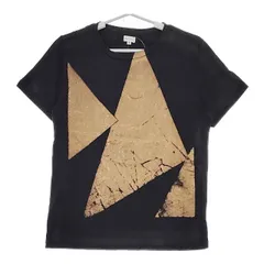Paul Smith 日本製 プリント 半袖Ｔシャツ カットソー ブラック ゴールド メンズ ポール・スミス【中古】5-0609S∞