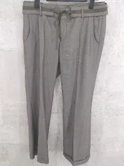 ◇ green label relaxing グリーンレーベルリラクシング UNITED ARROWS ロールアップ ワイド パンツ 42 ブラウン *  【1002799460699】