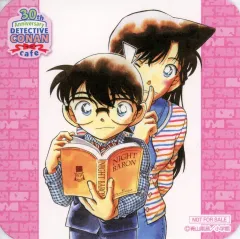 【中古】コースター 江戸川コナン＆毛利蘭(読書) オリジナルコースター 「名探偵コナン 連載30周年記念カフェ」 コラボドリンク注文特典