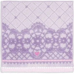 【 新品 未開封 】   タオル美術館 ドーリーレース タオルハンカチ パープル JILLSTUART 未使用 送料無料