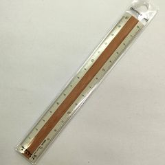 ミドリ　 アルミ&ウッド定規<15cm> アイボリー 42305006