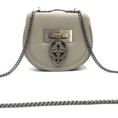 THOMAS WYLDE トーマスワイルド　チェーン ショルダーバッグ　斜めがけ　レザー　グレー　ドクロ　スカル